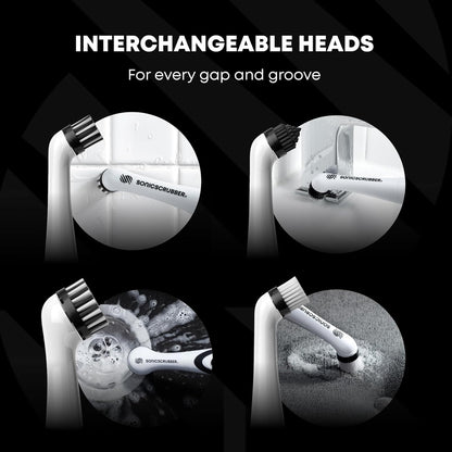 SonicScrubber Household Cleaning Brush Power Scrubber - Electric Spin Scrubber Brush for Home, Kitchen & Bathroom - Grout Cleaner & Removes Mould (Washing-Up System Spin Brush)
