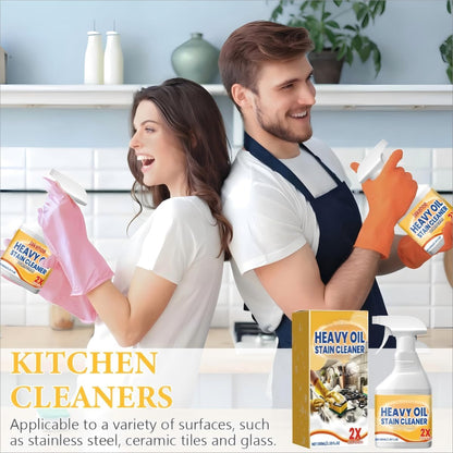 Wanban 2pc Heavy Duty Degreaser Cleaner Spray - Kitchen Heavy Oil Clean for Stubborn Oil Stains, All-Purpose Cleaner & Kitchen Degreaser for Tough Surfaces