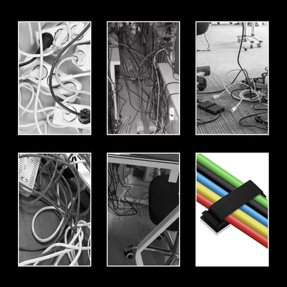Cable Management Clips, Self Adhesive Cord Organizer Large Wire Clips Cord Holder for Under Desk Nightstand TV PC Ethernet Cables 10 PCS