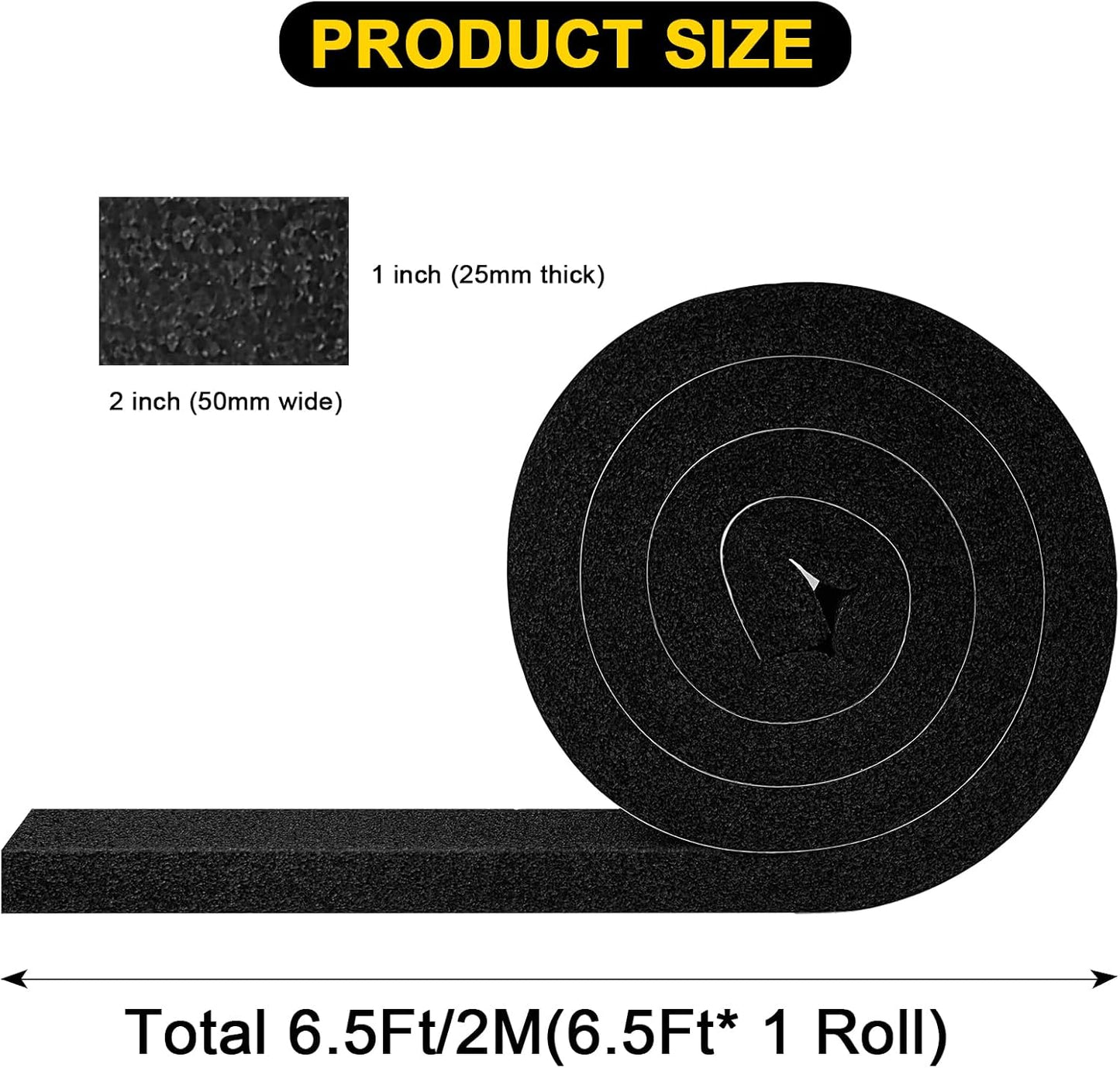 Strong Adhesive Weather Stripping, High Density Weatherproof Weather Stripping Door Seal Strip for Sliding Door, Windows,Noise-Reduction Foam Sealing Strip, White(1/2 in x 1/4 in x 13Ft) - Colors B