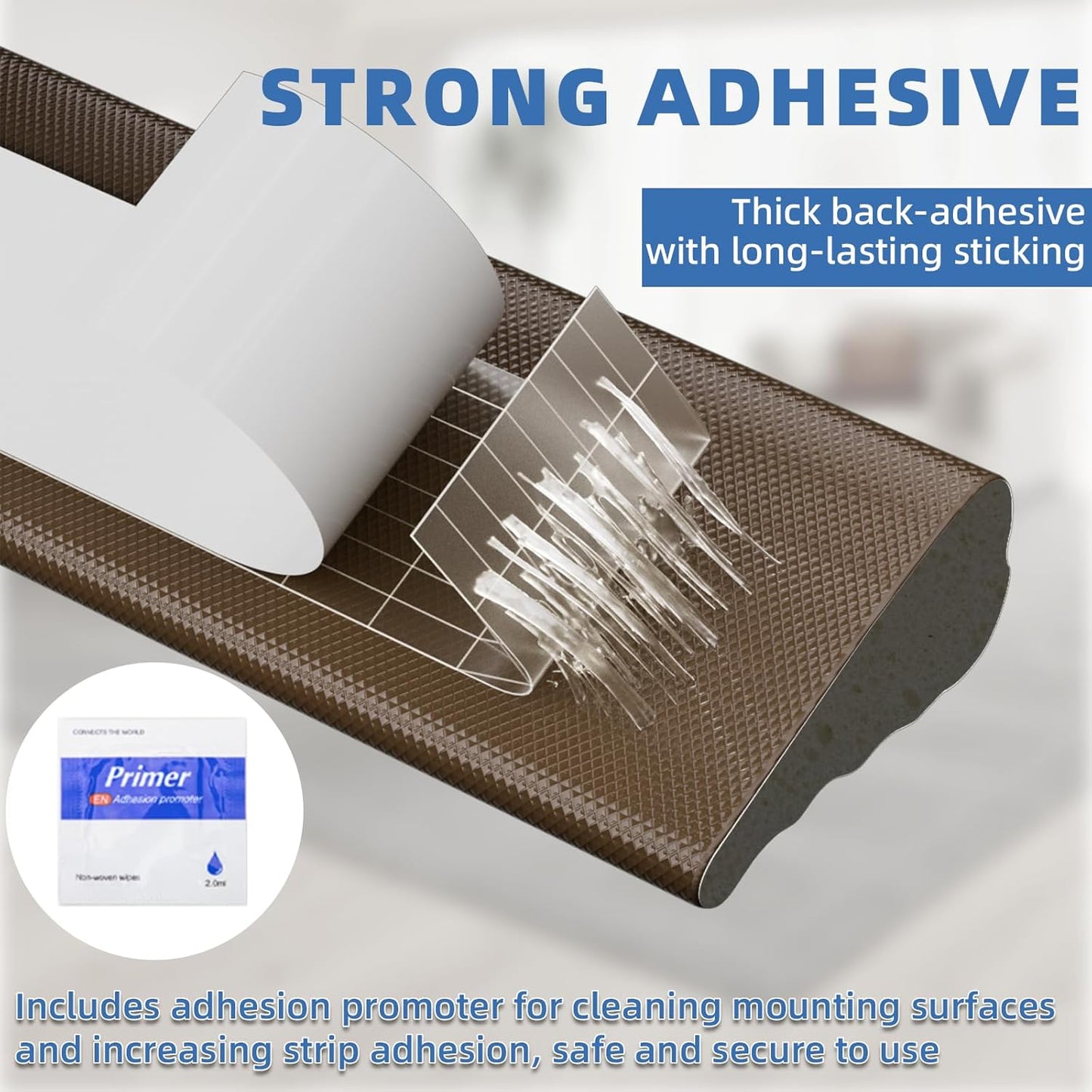 118”Wedge Weather Stripping Door Seal Strip for Door Frame,Self-Adhesive Window Insulation for Winter,Dark Foam Gap Filler for Light Noise Blocker,Front Exterior Door Side Draft Stopper,White