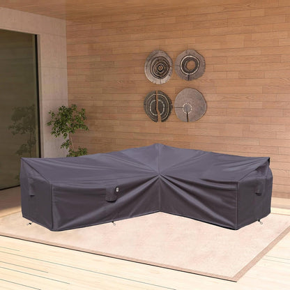 Patio Deck Box Cover, 63x30 Inch Fire Pit Covers with Straps and Handles, Waterproof Heavy Duty Outdoor Furniture Winter Cover for Keter, Suncast, Lifetime Container