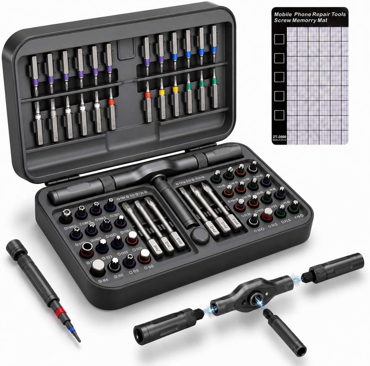 DYLIFE 42 in 1 Magnetic Screwdriver Set, DIY Ratchet Screwdriver Set, Removable Self-assembly Precision Screwdriver Kit, Magnetic DIY Precision Tool Kit for PC Laptop Mobile Cell Phone Digital Watch