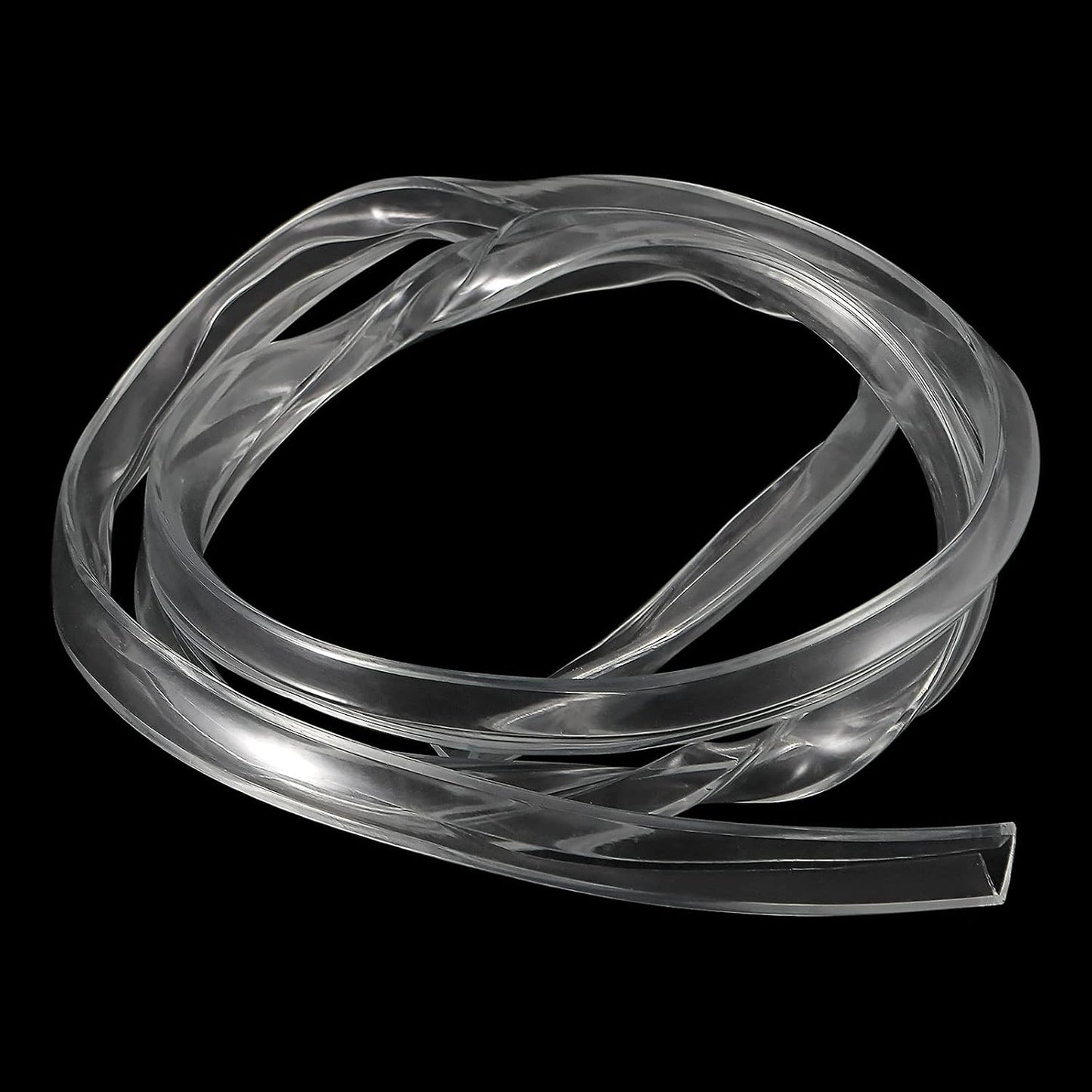 uxcell U Channel Edge Trim, 4.9ft Length Soft Rubber Guard Seal Strip Edge Protector Fit for 1-2mm Edge, (9/32" W x 5/32" H) Clear