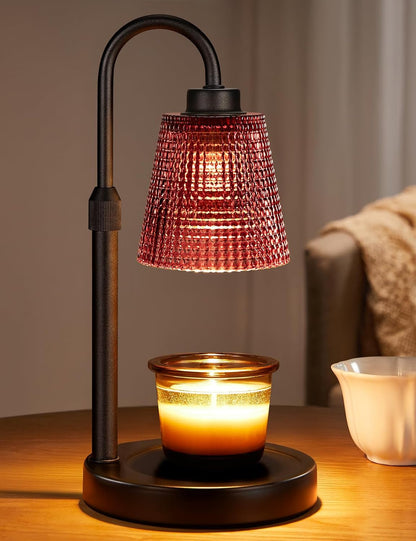 Innqoo Candle Warmer Lamp with Timer, Dimmable Candle Warmer for Jar Candles, Height Adjustable Wax Melts Warmer, Birthday Gifts for Women Mom, House Warming Gifts New Home Decor
