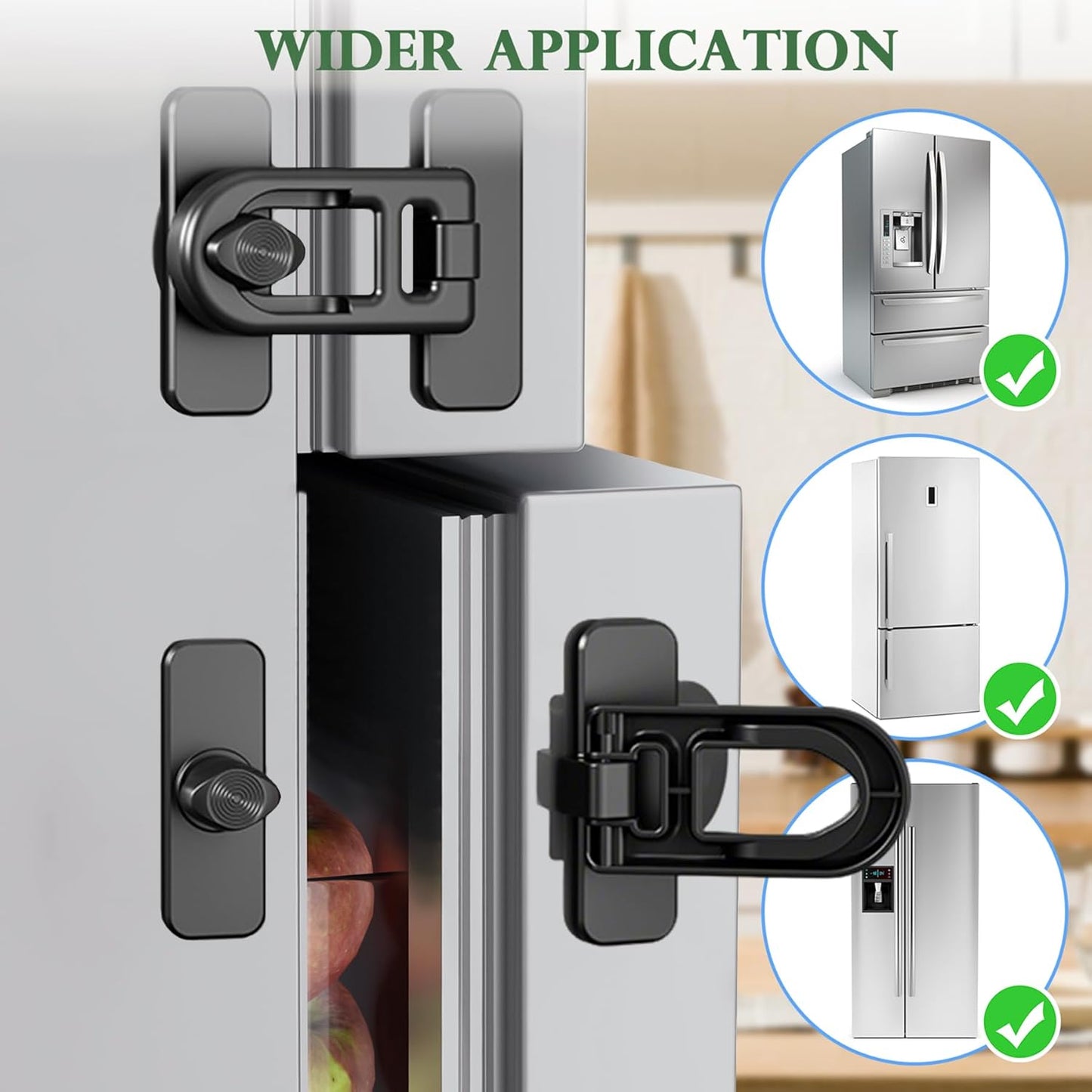 5 Pack Baby Proofing Cabinet Locks – No-Tool Adhesive Child Proof Refrigerator Lock, Oven Lock Child Safety, Fridge Lock, Dishwasher, Drawers & Cabinets | Strong Hold, Easy to Install (Black)