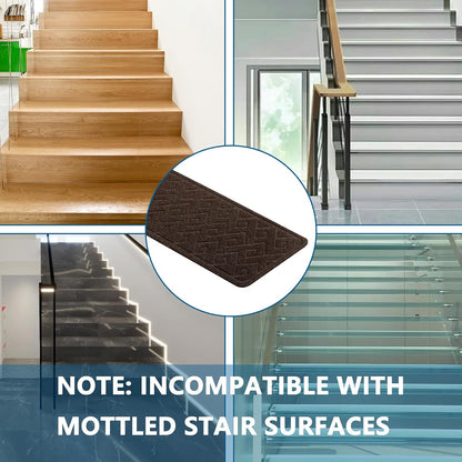 KOOTETA Stair Treads for Wooden Steps Indoor, 15 Pack 8" X 30" Non Slip Carpet Stair Treads with Reusable Adhesive for Kids Elders and Dogs, Surface Polyester TPR Backing Stair Runner Rugs, Dark Grey