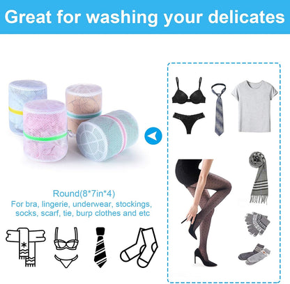 GOGOODA 7 PCS Mesh Laundry Bags, Delicates Washing Bags | Multisize for Sweater Blouse Hosiery Bras Machine Wash Bags for Travel Storage Organization