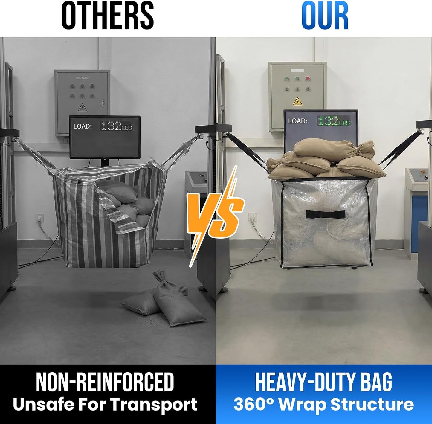 TAILI Extra Large Moving Bags, 4 Pack Blue Heavy Duty Totes For Storage with Visible Window, Wrap Around Handles, Storage Bags for Space Saving, Alternative to Moving Boxes