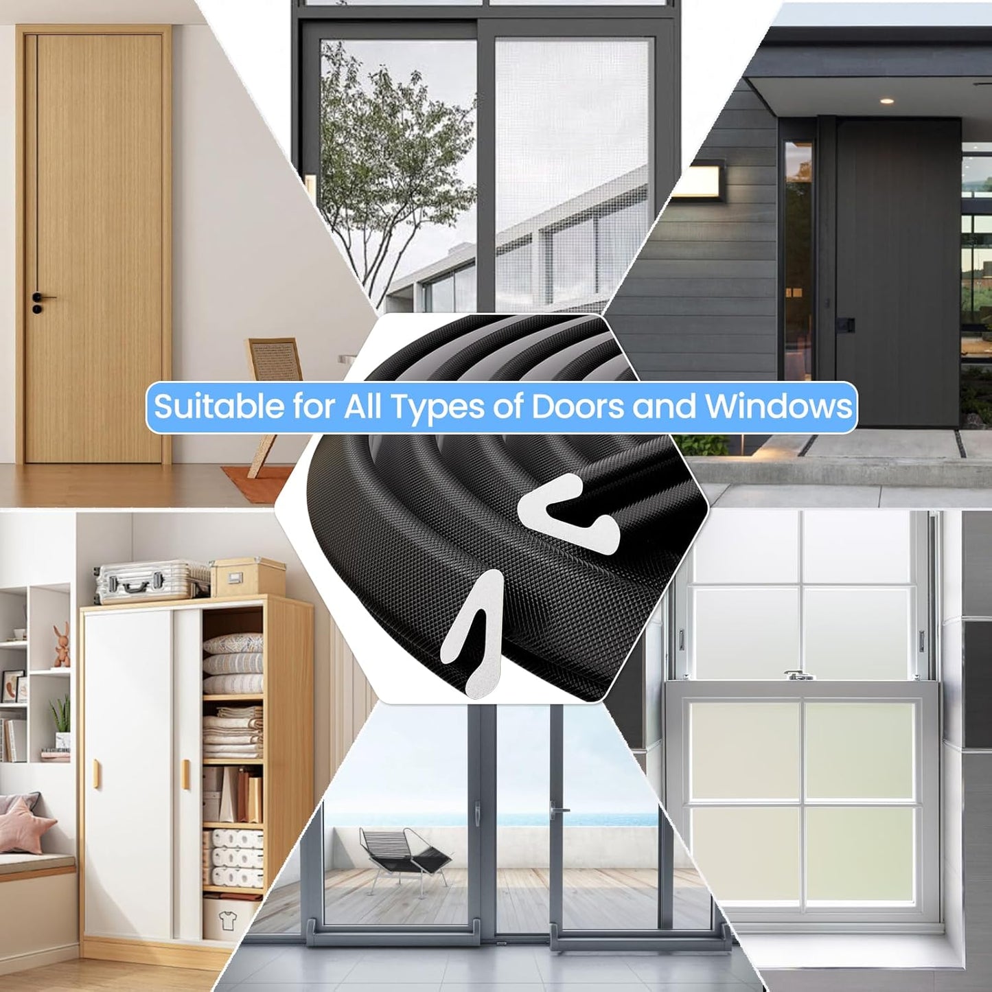 19.7ft V-Shape Thin Weather Stripping Door Frame Seal Strip,Self-Adhesive Door Small Gap Filler for Winter Insulation,Foam Weatherstripping for Door Draft Stopper Light Blocker,White