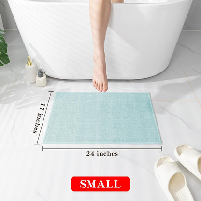 chakme Bathroom Rugs Mat 24x17, Ultra Thin Non Slip Bath Mat Small Quick Dry Absorbent Bath Mat for Bathroom Floor, (Dark Beige, 24"x17")