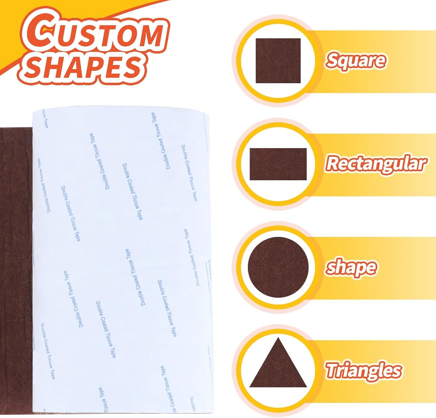 Felt Furniture Pads 120 PCS, Non Slip Self Adhesive Felt Pads Chair Leg Floor Protectors for Furniture Feet Wood Hardwood Floors, 1 inch Round, Black