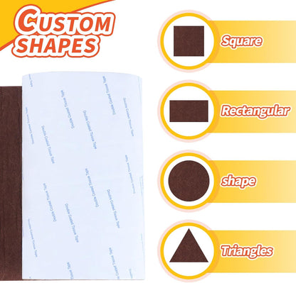 Felt Furniture Pads 120 PCS, Non Slip Self Adhesive Felt Pads Chair Leg Floor Protectors for Furniture Feet Wood Hardwood Floors, 1 inch Round, Black