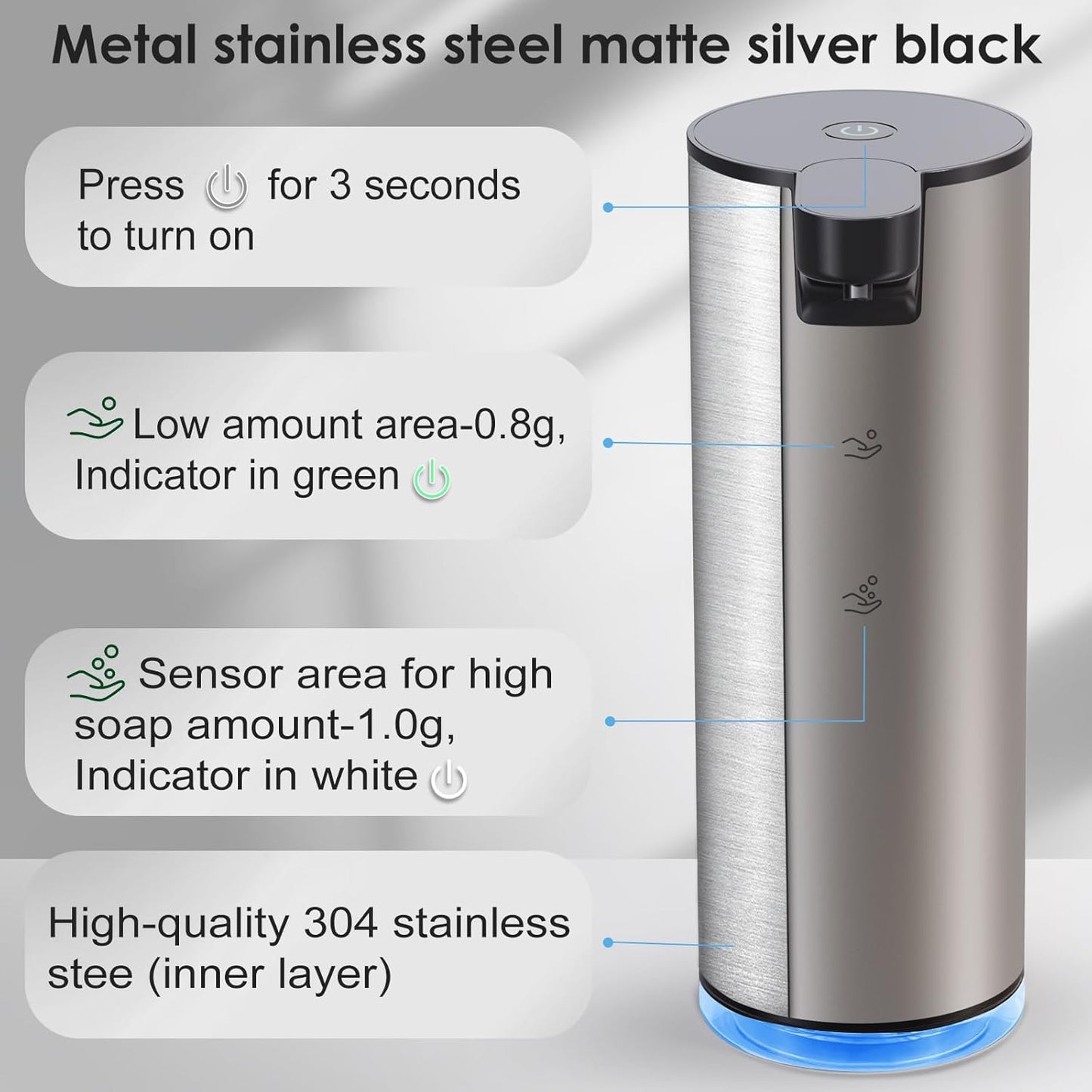 Automatic Soap Dispenser Touchless Foaming: Soap Dispenser Rechargeable for Bathroom
