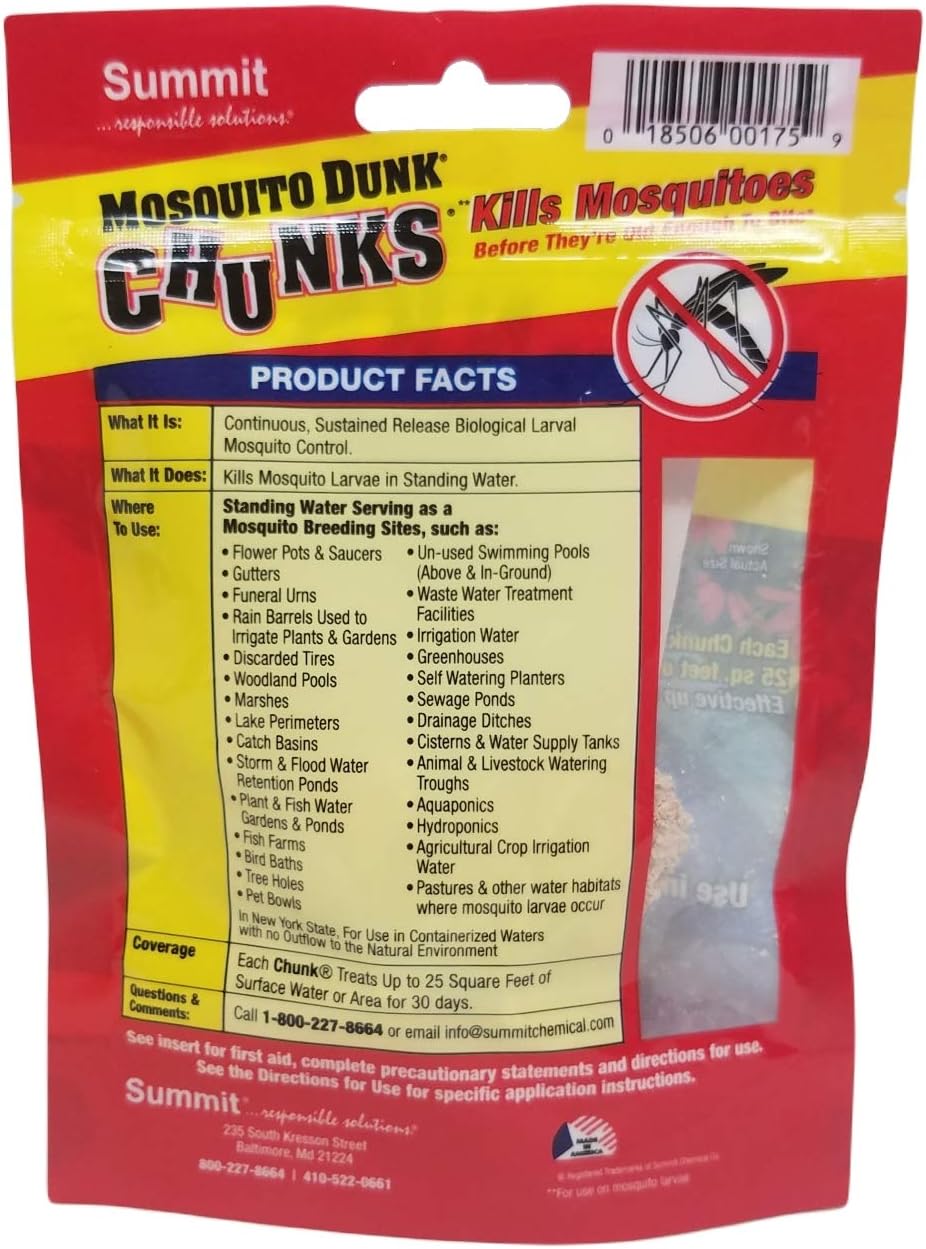 Summit...Responsible Solutions Mosquito Dunk Chunks Kills Mosquito Larvae in All Types of Standing Water