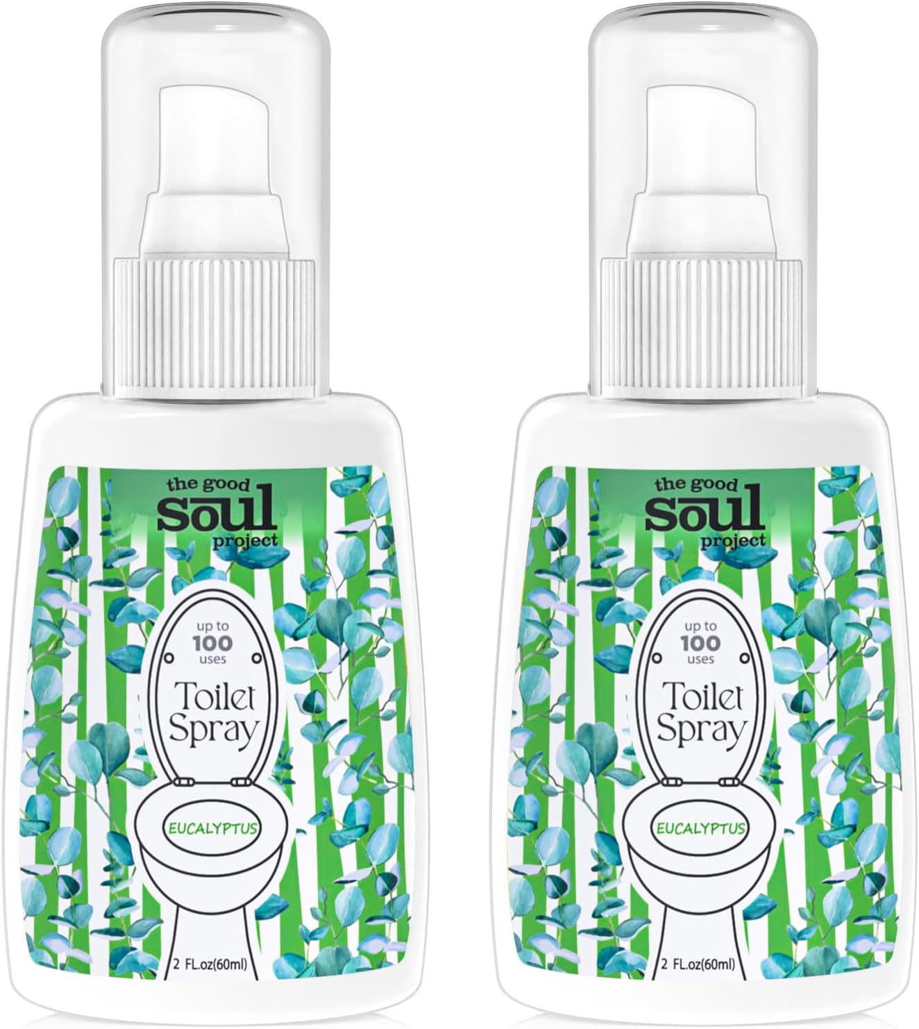 THE GOOD SOUL PROJECT Toilet Spray for Poop, Fresh Citrus, Bathroom Spray Odor Eliminator, 2Fl Oz 2 Pack