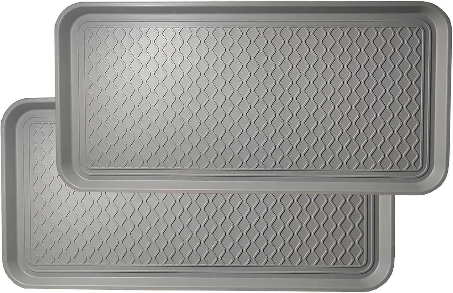2 Pack Large Multifunctional Tray Mat Washable Indoor or Outdoor Tray Mat for Shoes Boots Plants Pots Paint Tins Pet Bowls Car Storage, 30 x 15 x 1.2 Inches
