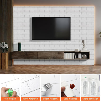 2026 New Upgrade Peel and Stick Backsplash Tile, Peel and Stick 11.34" X 11.57" Wall Tile for Kitchen, Bathroom, Fireplace, Laundry (Beige Ecru, 10 Packs)