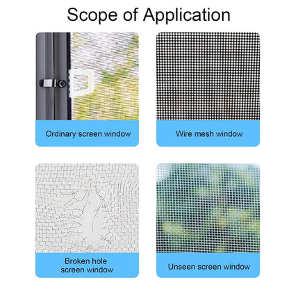 Window Screen Repair Tape, 80mmx9.15m Heavy Duty Screen Repair Kit Transparent Self Adhesive Mesh Screen Repair Patch for Window Screen and Screen Door Tears Holes (Gray)