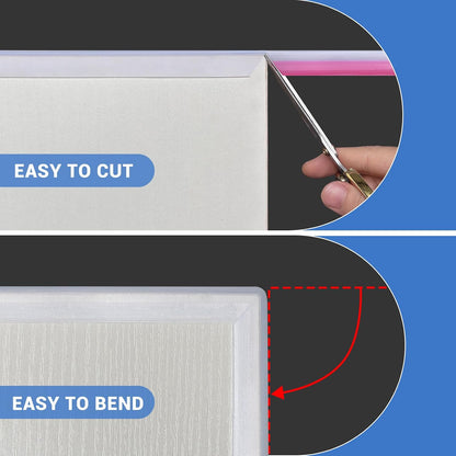 Clear Rubber Edge Trim, Self-Adhesive Silicone Edge Trim, Edge Protector for Sheet Metal, Glasses or Flexi Glasses, Silicone Rubber Material, Transparent Color, Fit 1/4"(6mm), U Channel Edge Guard