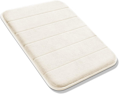 Yimobra Memory Foam Bath Mat, Super Soft Absorbent Bathroom Rug Non Slip, Quick Dry, Machine Washable Floor Carpet for Tub Shower, Home Decor Accessories, 24x17, Grey