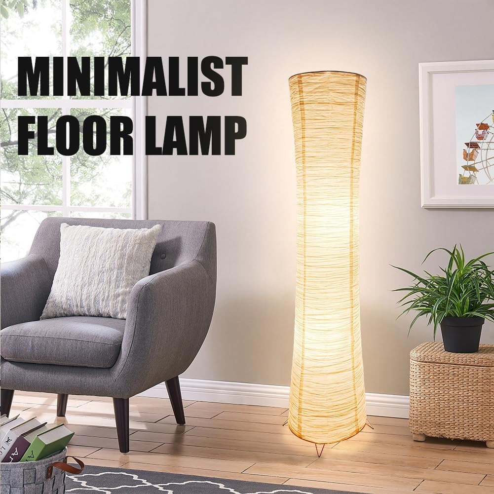 44 Inch Paper Floor Lamp, Floor Lamps for Living Room, Paper Standing Lamp, Room Decoration Festival Lantern Light for Bedroom Living Room Kids Dorm Coffee