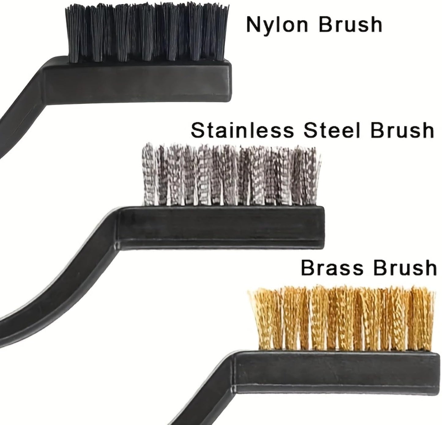 Stainless Steel Wire Brush Set, Kitchen Cleaning, Rust Removal, 3 Pcs | Stainless Steel Bristles, Rust-Resistant, Ergonomic Handle, 3 Assorted Sizes, Multi-Surface Safe
