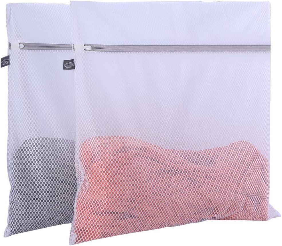 Kimmama Laundry Mesh Wash Bags, Garment Bag for Washing Machine, 2XXL | Honeycomb Laundey Bags for Sheet, Throw Blanket, Curtain, Cushion Cover, Comforter, Tumble Dryer Safe, Extra Large