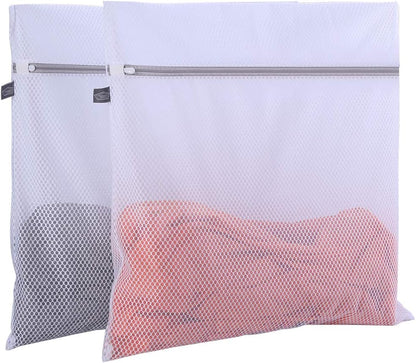 Kimmama Laundry Mesh Wash Bags, Garment Bag for Washing Machine, 2XXL | Honeycomb Laundey Bags for Sheet, Throw Blanket, Curtain, Cushion Cover, Comforter, Tumble Dryer Safe, Extra Large