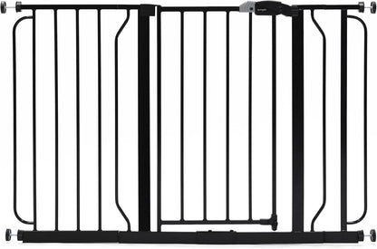 Regalo Safety 29-38.5" Baby Gate for Doorways & Bottom of Stairs, Pressure Mounted Baby Gate with Door for Babies, Toddlers & Pets, Tested & Safe for 30 Years, American Designed, American Owned, White