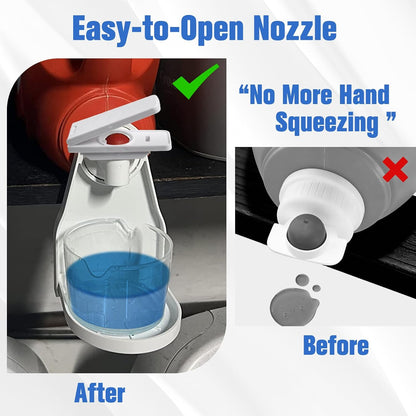 Laundry Detergent Dispenser Cup Holder Firmly Holds on Bottle Spouts, Easily No More runny or Messy Laundrys Detergent, No More Leaks or Mess with Detergents in Laundry Room