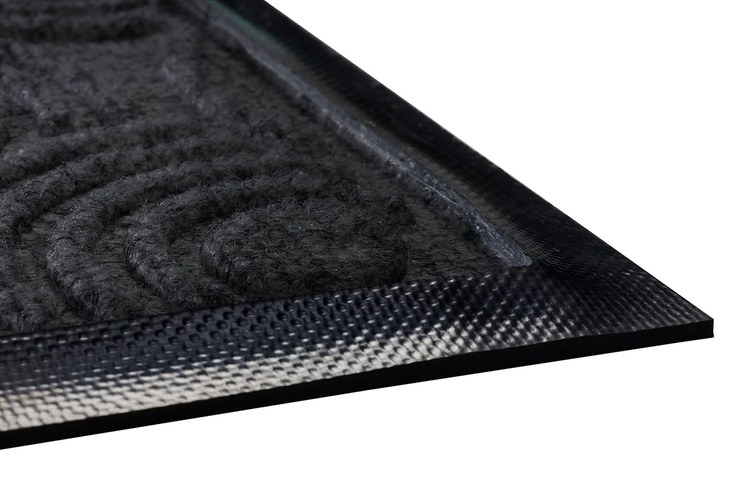 Guardian WGS020304 2' x 3' Indoor/Outdoor Wiper Scraper Floor Mat, Water Guard Spiral Pattern, Rubber Reinforced Ridges Withstand High Traffic, Charcoal