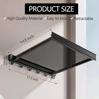 Wall-Mounted Dry Racks Retractable for Bathroom Wall Mounted with Hooks Clothes Drying Rack Bathroom Shelf for Collapsible Storage Rack Foldable Towel Holder for Kitchen, Balcony Laundry Room