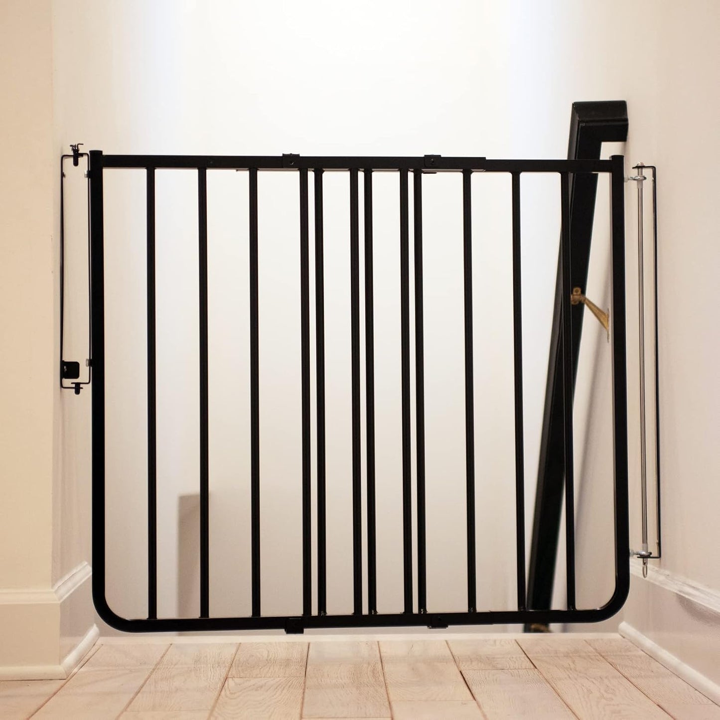 Cardinal Gates SS30 Stairway Special Baby Gate for Top of Stairs - Adjustable Indoor Dog Gate - Aluminum Metal Safety Gate for Kids & Pets - 27 to 42.5 Inches Wide - White