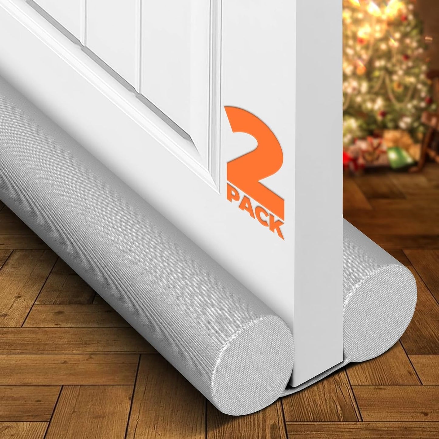 Holikme Door Draft Stopper Door Sweep Weather Stripping Noise Blocker Window Breeze Blocker Adjustable Draft Door Closers, Grey