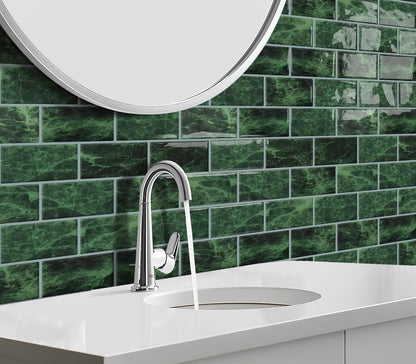 DEWOO White Peel and Stick Backsplash Subway Tile Self Adhesive Wall Tiles for Kitchen Bathroom, 10-Sheet, 12"×12"