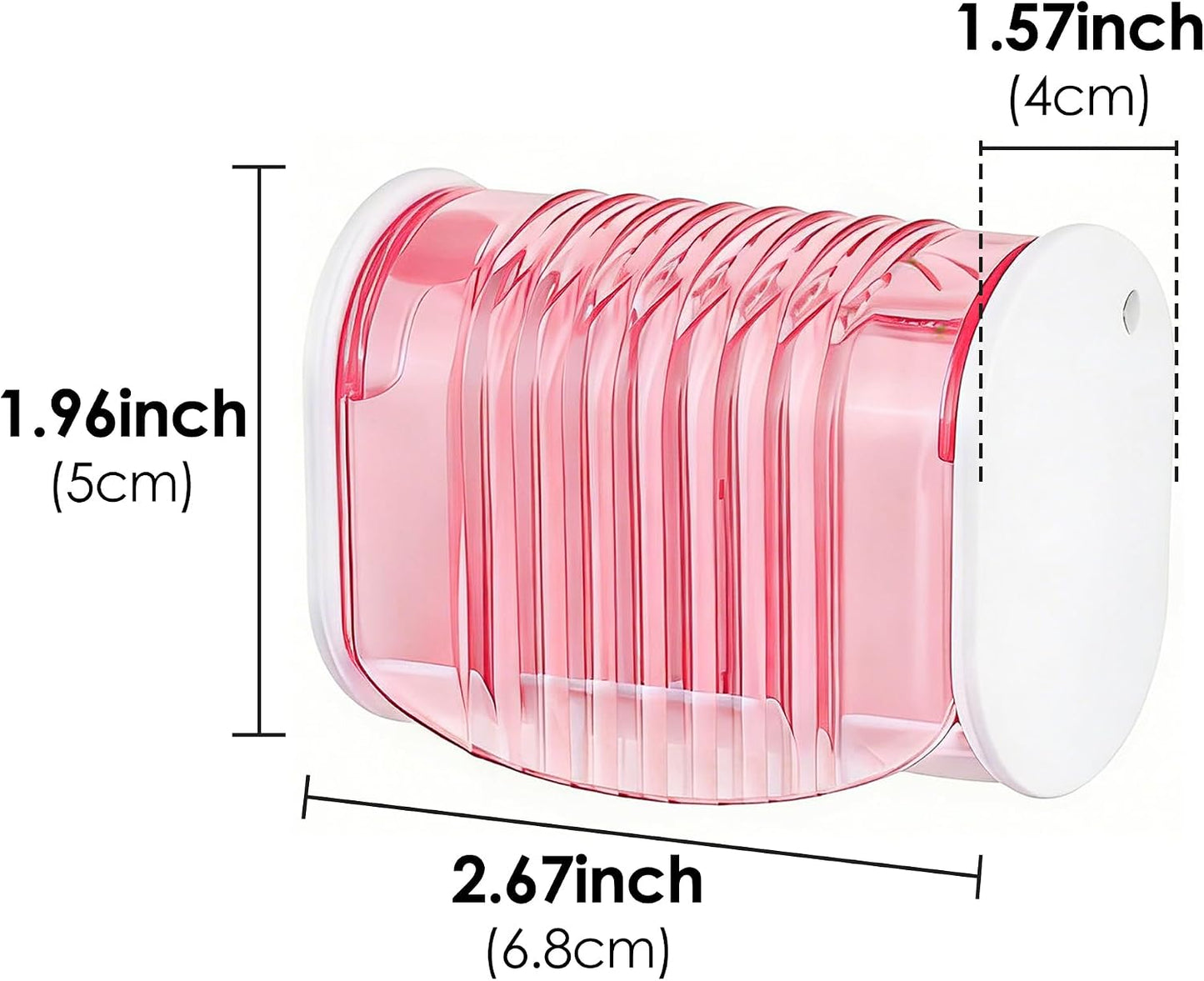 1 Pack Toothbrush Holder Wall Mounted with Cover for Bathroom, 2 Slots Toothbrush Storage Organizer for Shower, Self Adhesive Toothbrush Hanger (Grey)