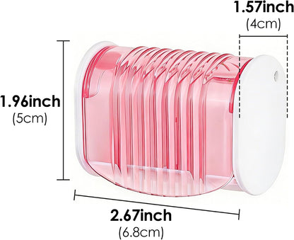 1 Pack Toothbrush Holder Wall Mounted with Cover for Bathroom, 2 Slots Toothbrush Storage Organizer for Shower, Self Adhesive Toothbrush Hanger (Grey)