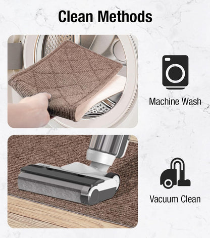 HITSLAM Stair Treads for Wooden Steps, 15 Pack 8 x 30 Inch Peel and Stick Carpet Stair Treads Non-Slip Indoor, Safe for Kids and Dogs, Stair Runners with Self-Adhesive Backing, Easy to Install, Brown