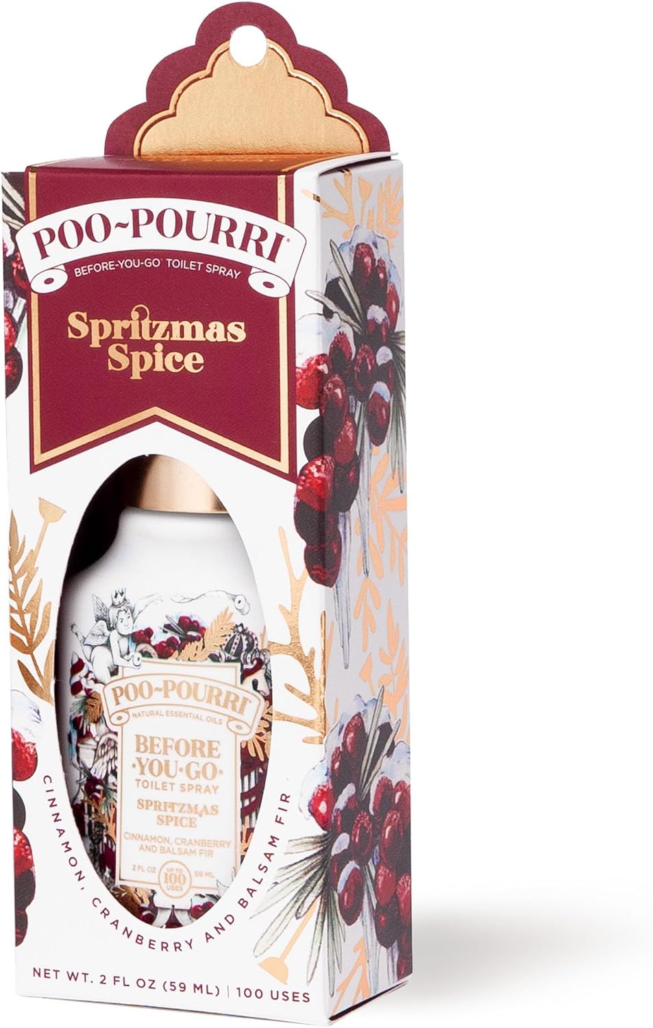 Poo-Pourri Before-You-Go Toilet Spray, Bamboo Rain, 2 Fl Oz, Up to 100 Uses, Bathroom Odor Deodorizer with Essential Oils for Home or Work, Travel Essentials, TSA Approved Size, Bamboo & Fresh Grass