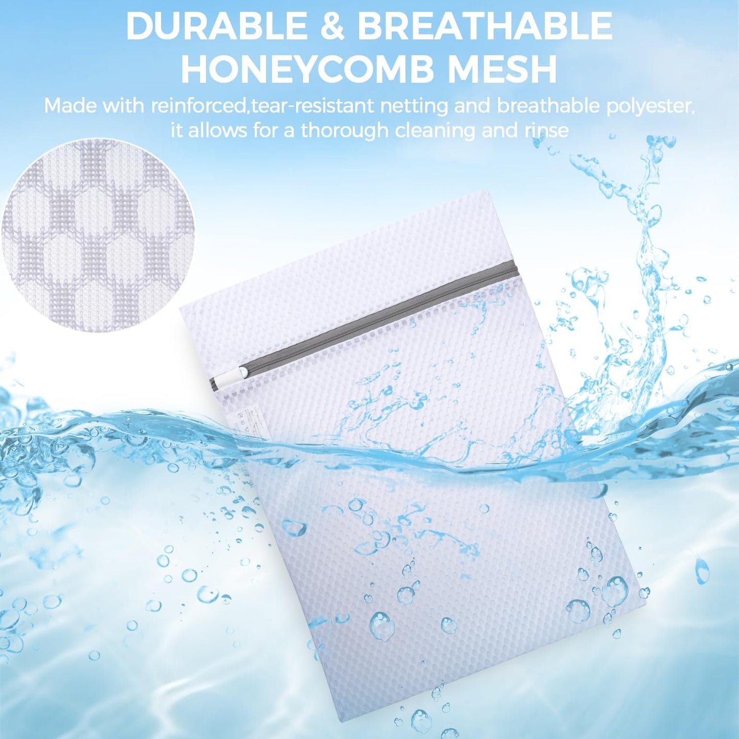 BAGAIL Laundry Bags Mesh Wash Bag for Intimates Lingerie and Delicates, 5Pcs (1XL,2L,2M)