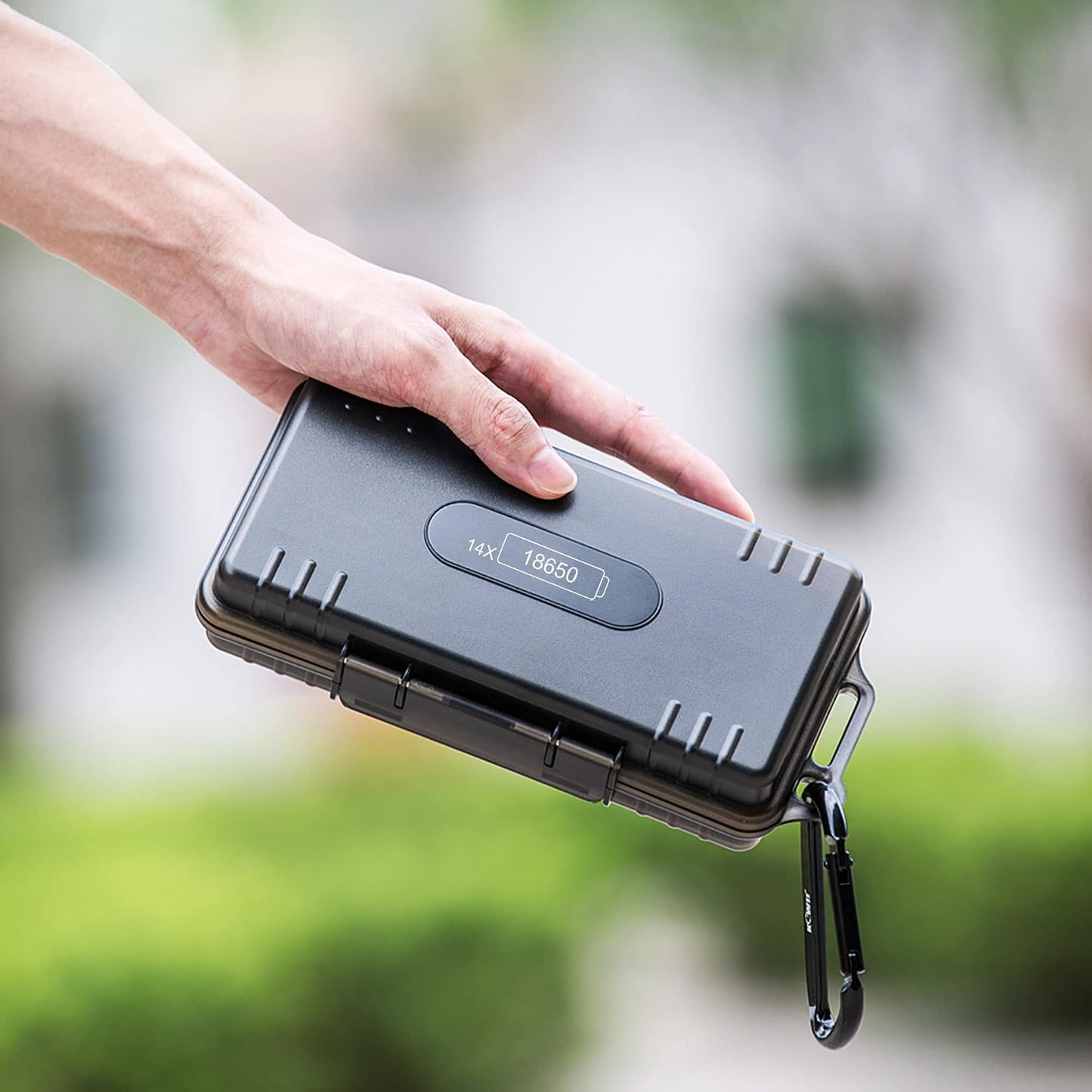 24 Slots CR2 CR123 CR123A Lithium Battery Organizer Case, IP67 Waterproof Hard Case for CR17345/CR16340/CR18350/CR15270(CR2) Explosionproof Batteries Storage Holder for Household Outdoor Camping