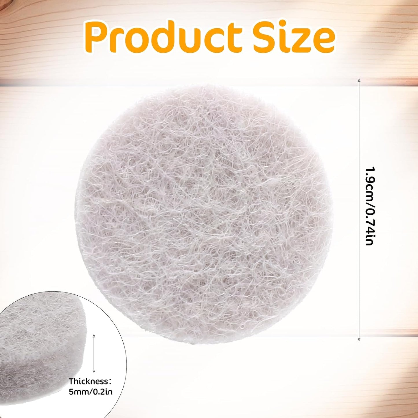 Felt Furniture Pads for Hardwood Floors - 96 Pcs Self Adhesive Chair Felt Pads, Anti Scratch Floor Protector, Furniture Sliders Moving Your Furnitures Smoothly, 3/4" Round