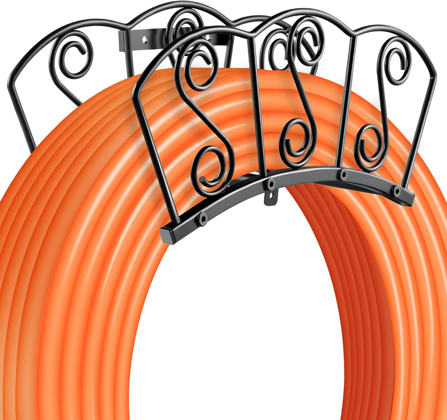 Metal Garden Hose Holder, Heavy Duty Water Hose Hanger, Wall Mounted Hoses Organizer, Hose Reel Stand Rack Hook, Hose Storage hold 150Ft Water Hoses for Outside Yard