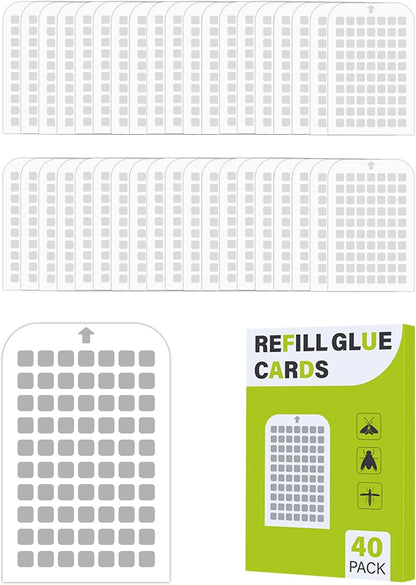 10 Pack Flying Insect Trap Refill Compatible with Mosalogic UVA Fly Insect Trap, Replacement Sticky Glue Cards for Kiwinurse UVLA1001 Plug-in Mosquito Killer Indoor