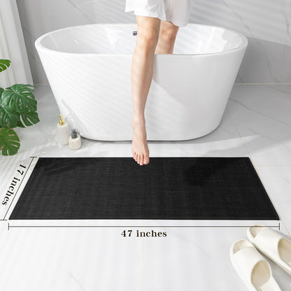 chakme Bathroom Rugs Mat 24x17, Ultra Thin Non Slip Bath Mat Small Quick Dry Absorbent Bath Mat for Bathroom Floor, (Dark Beige, 24"x17")