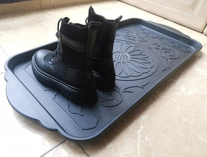 Rubber Boot Tray for Entryway,Boot Mat,Shoe Tray,Shoe Mat for Indoor and Outdoor Use (Soft Silicone Rubber, 29.5X14.9 inch)