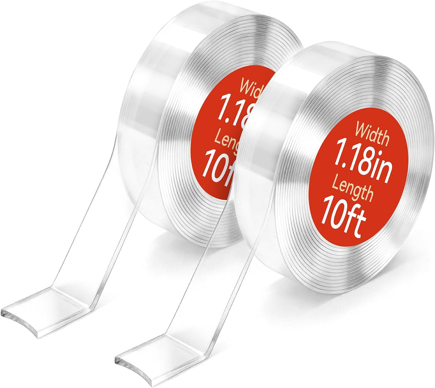 Comix Double Sided Tape Heavy Duty, 1.18" x 120"(10ft), Removable Washable Nano Tape, Residue-Free, Multipurpose Reusable Gel Mounting Tape, 1 Roll