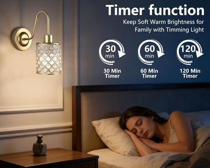 Battery Operated Wall Sconce Set of 2, Rechargeable Wireless Sconces with Dimmable Detachable Magnetic Bulbs and Remote, 3 Colors Wall Lights for Bedroom Living Room Hallway Fireplace