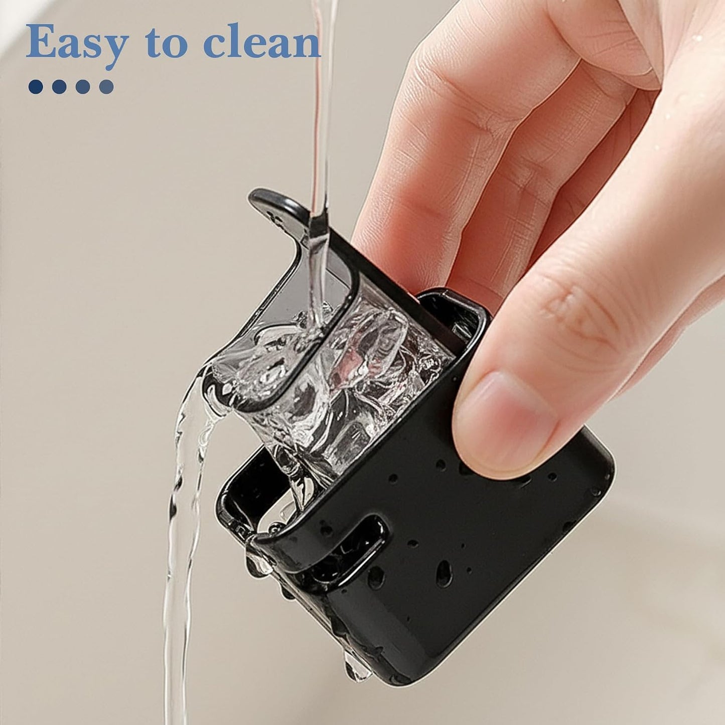 2 PCS Toothbrush Holder Wall Mounted with Cover for Bathroom, Self Adhesive Toothbrush Storage Organizer for Shower, Mini Toothbrush Hanger Rack for Dorm, Cabinet (Black)